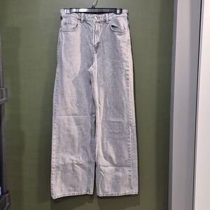 Womens Divided H/M Classic Light Gray Relaxed Jeans